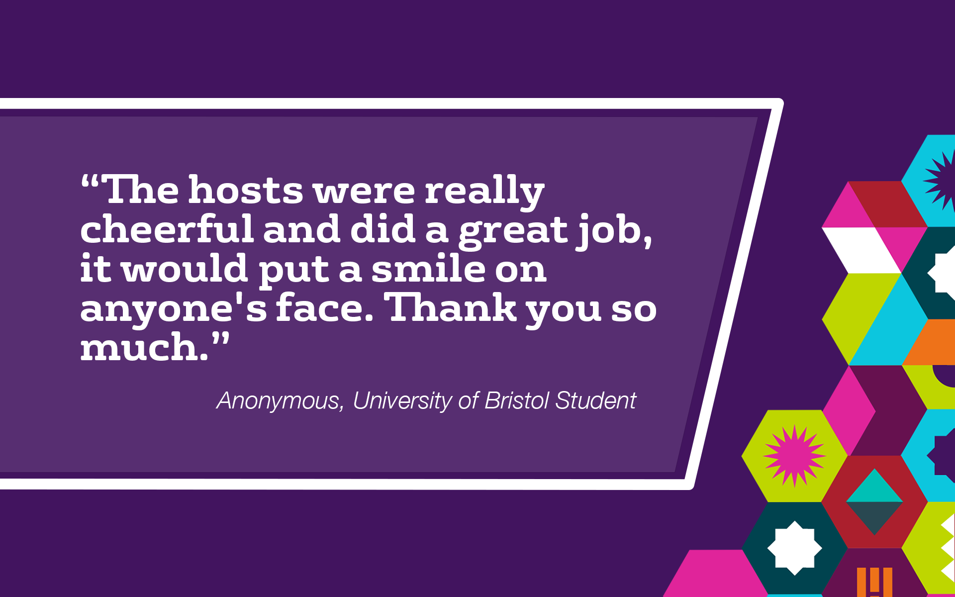 Quote from a University of Bristol student