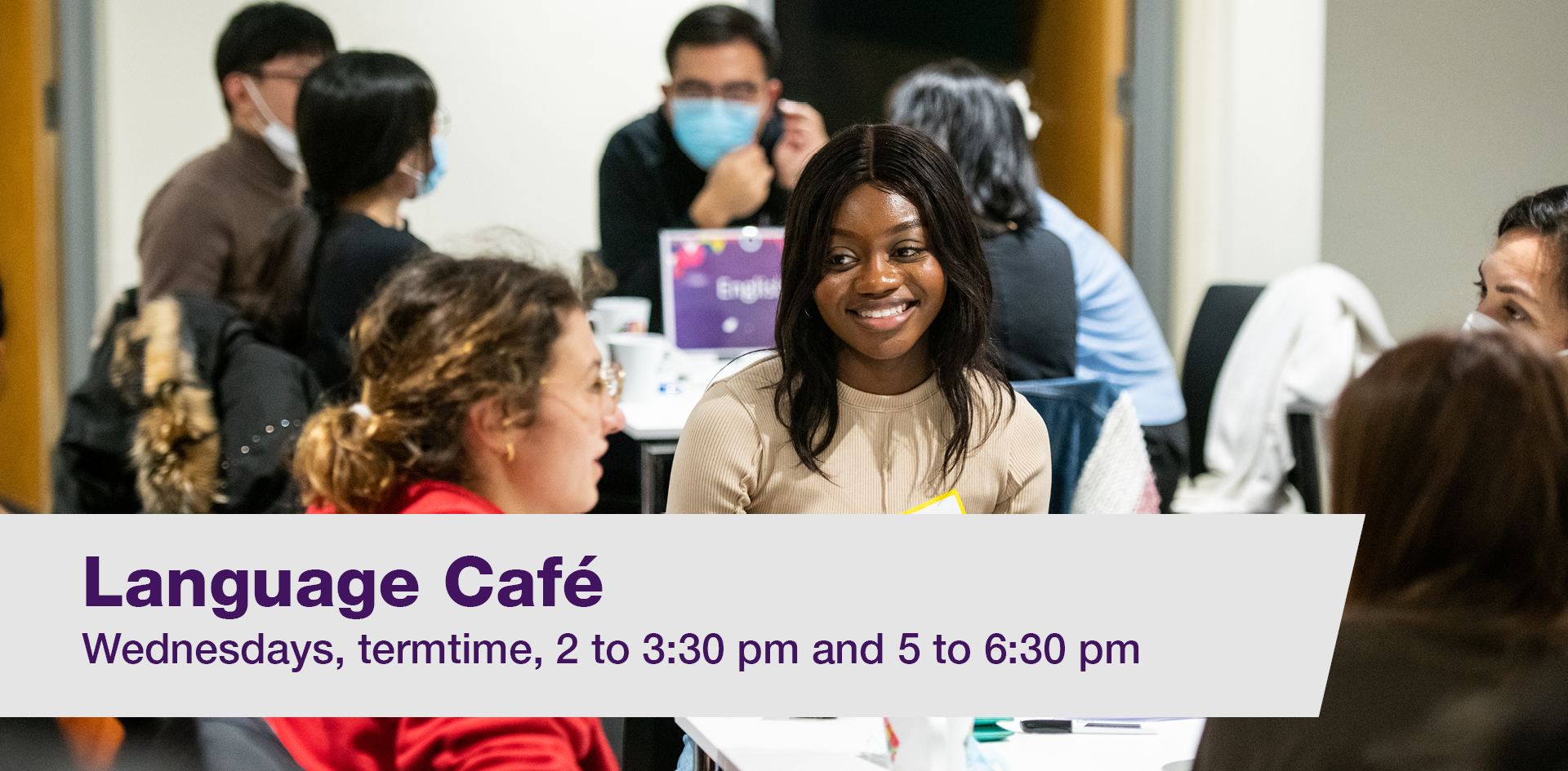 Language Cafe Wednesdays in termtime